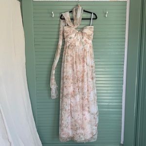 Jenny Yoo Nyla Dress in Water Color Garden Blush Multi